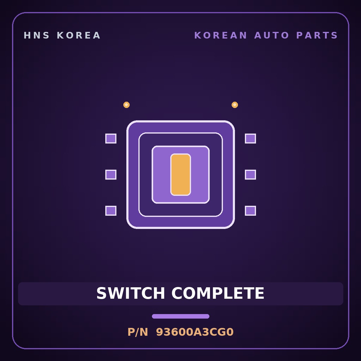 Genuine Mobis SWITCH COMPLETE 93600A3CG0 for Ray 2023 HNS Parts Korea