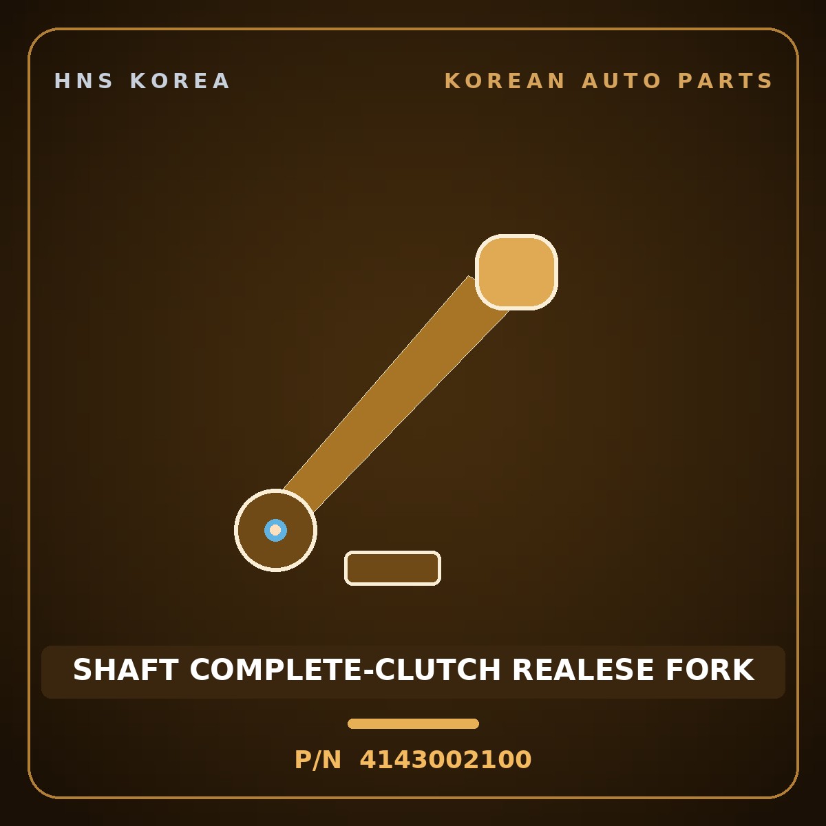 Genuine Mobis SHAFT COMPLETE-CLUTCH REALESE FORK 4143002100 for Atos 1998 HNS Parts Korea
