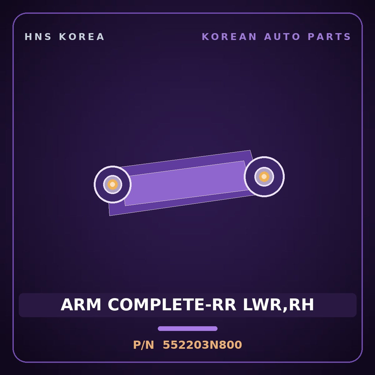 Genuine Mobis ARM COMPLETE-RR LWR,RH 552203N800 for Equus 2013 HNS Parts Korea
