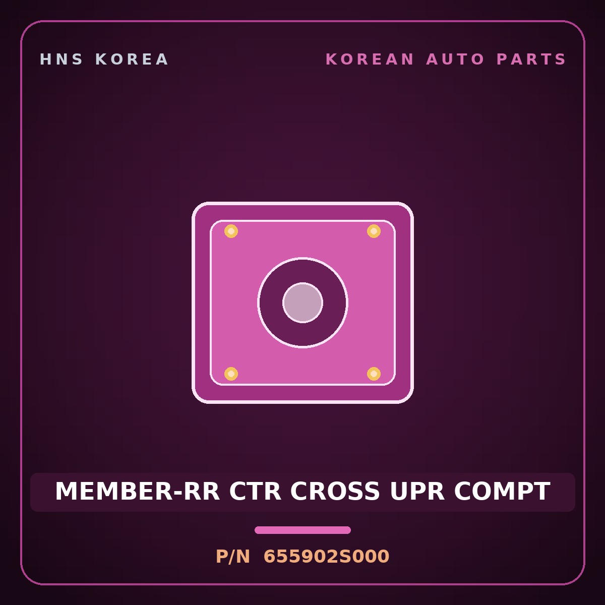 Genuine Mobis MEMBER-RR CTR CROSS UPR COMPT 655902S000 for Sportage 2010 HNS Parts Korea