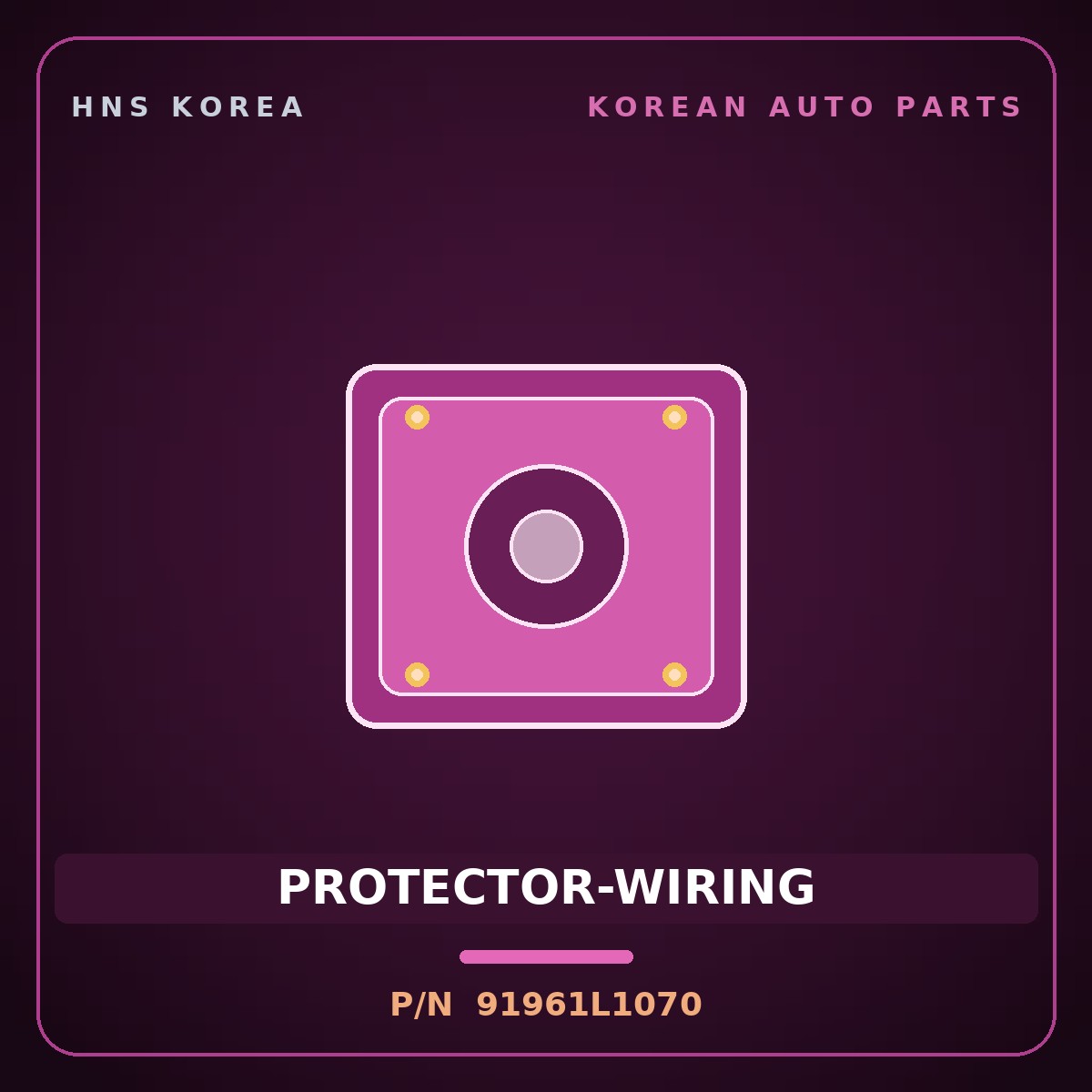 Genuine Mobis PROTECTOR-WIRING 91961L1070 for Sonata 2019 HNS Parts Korea
