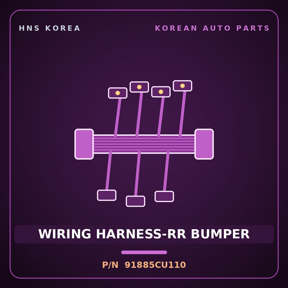 Genuine Mobis WIRING HARNESS-RR BUMPER 91885CU110 for Genesis GV60 2025 HNS Parts Korea