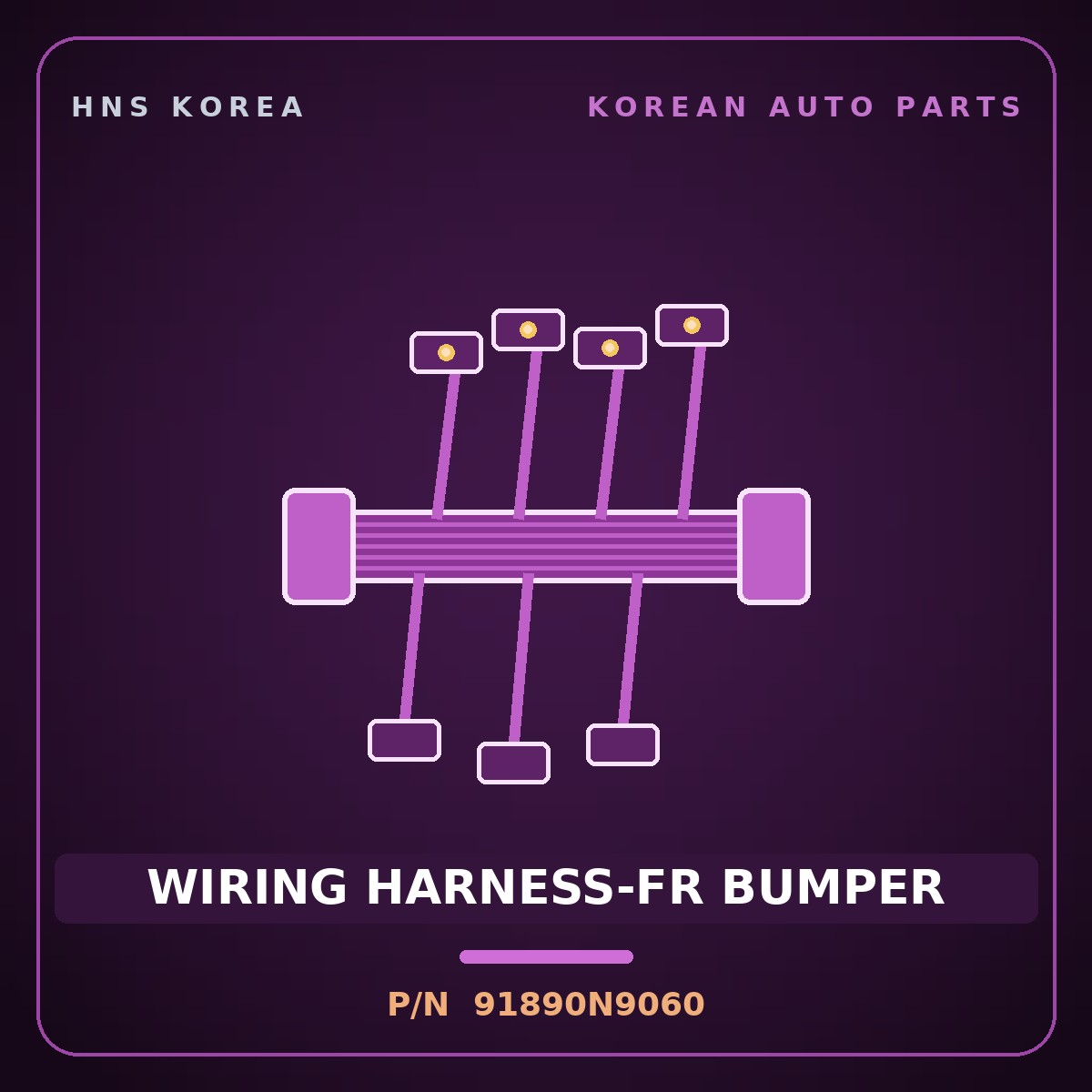 Genuine Mobis WIRING HARNESS-FR BUMPER 91890N9060 for Tucson 2021 HNS Parts Korea