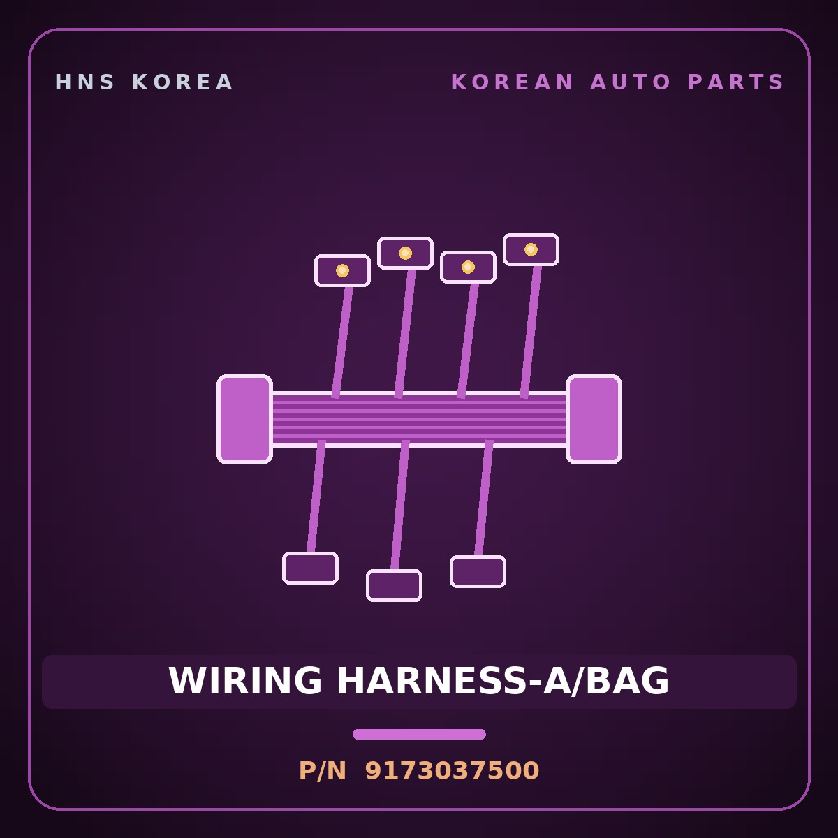 Genuine Mobis WIRING HARNESS-A/BAG 9173037500 for Dynasty 1992 HNS Parts Korea