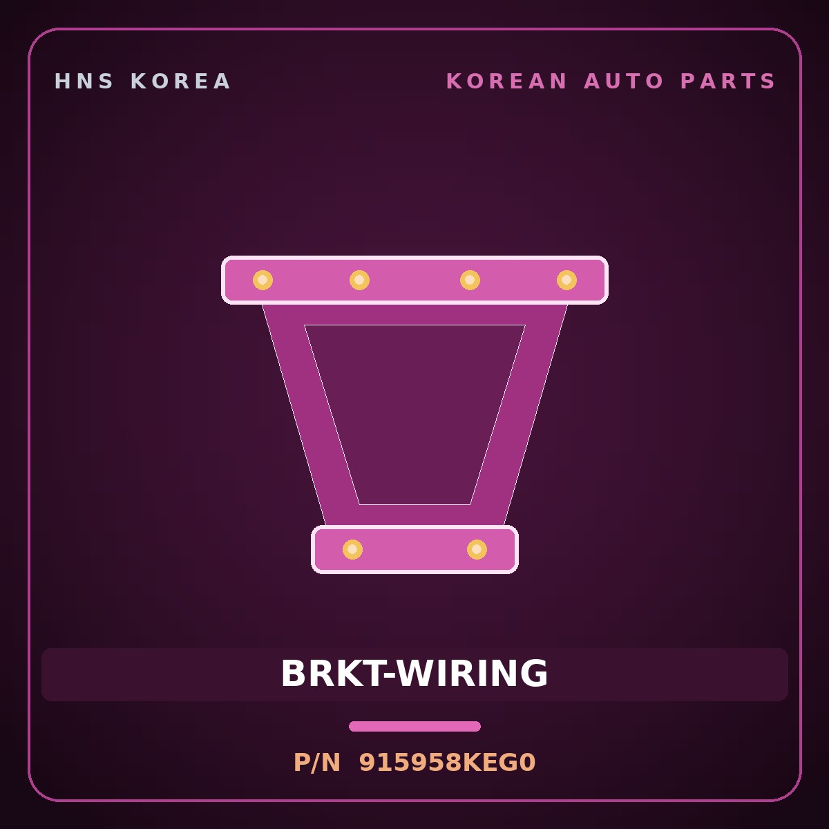 Genuine Mobis BRKT-WIRING 915958KEG0 for Elec City 2008 HNS Parts Korea