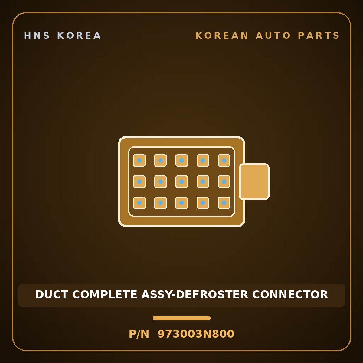 Genuine Mobis DUCT COMPLETE ASSY-DEFROSTER CONNECTOR 973003N800 for Equus 2013 HNS Parts Korea