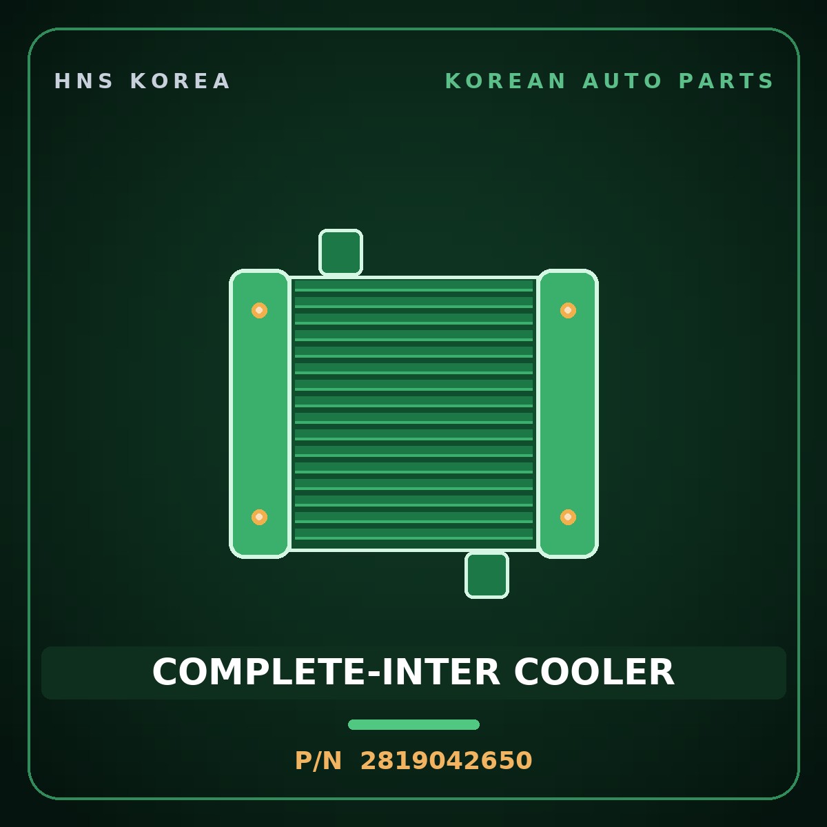 Genuine Mobis COMPLETE-INTER COOLER 2819042650 for Starex 2004 HNS Parts Korea
