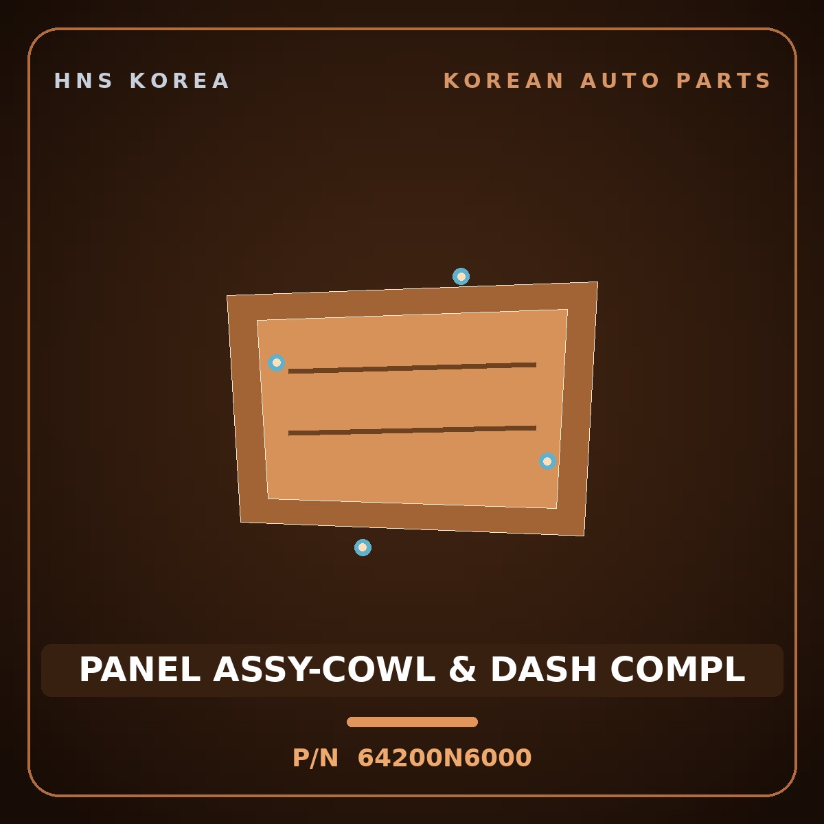 Genuine Mobis PANEL ASSY-COWL & DASH COMPL 64200N6000 for Grandeur 2023 HNS Parts Korea