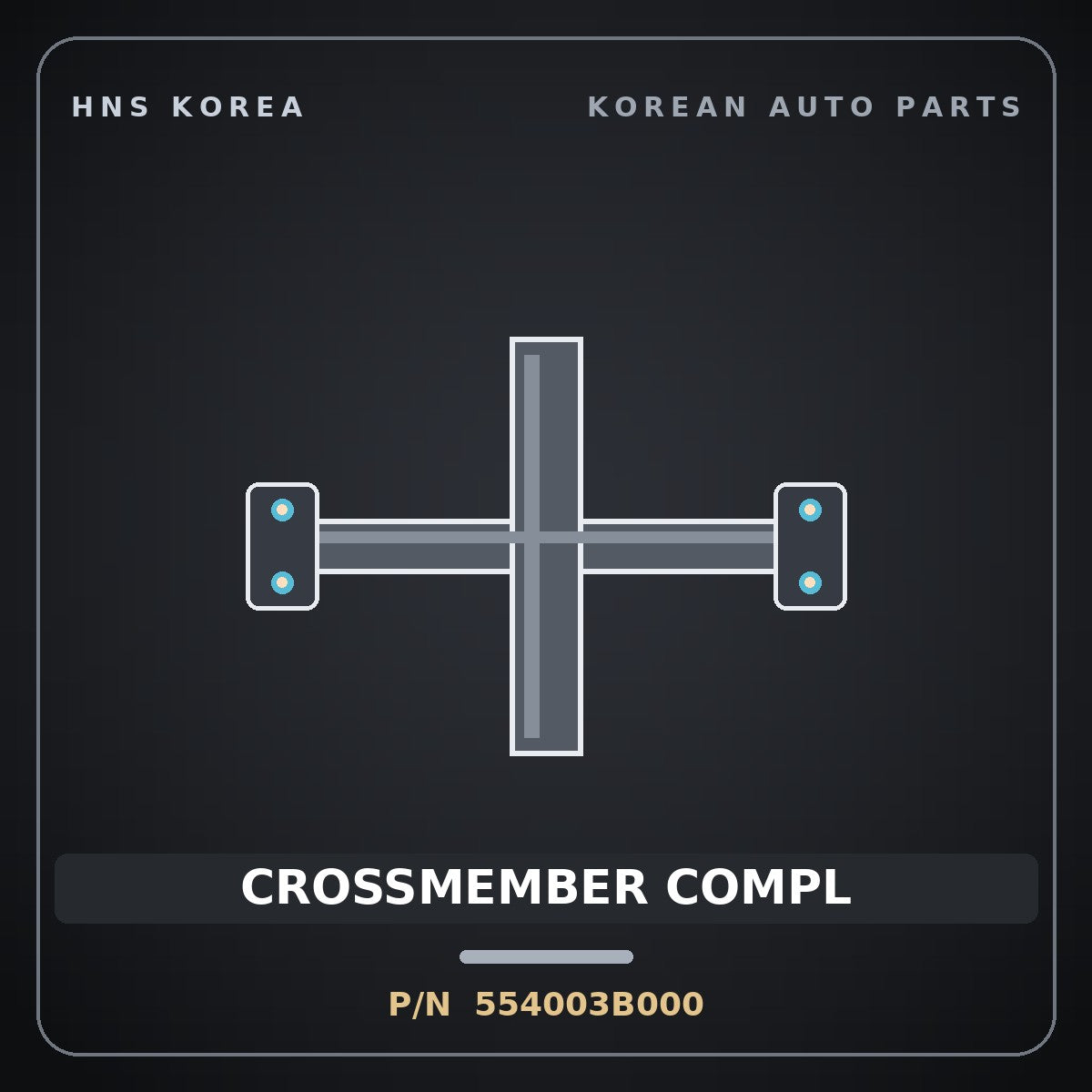 Genuine Mobis CROSSMEMBER COMPL 554003B000 for Equus 1999 HNS Parts Korea