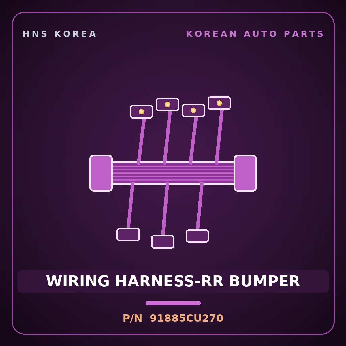 Genuine Mobis WIRING HARNESS-RR BUMPER 91885CU270 for Genesis GV60 2025 HNS Parts Korea