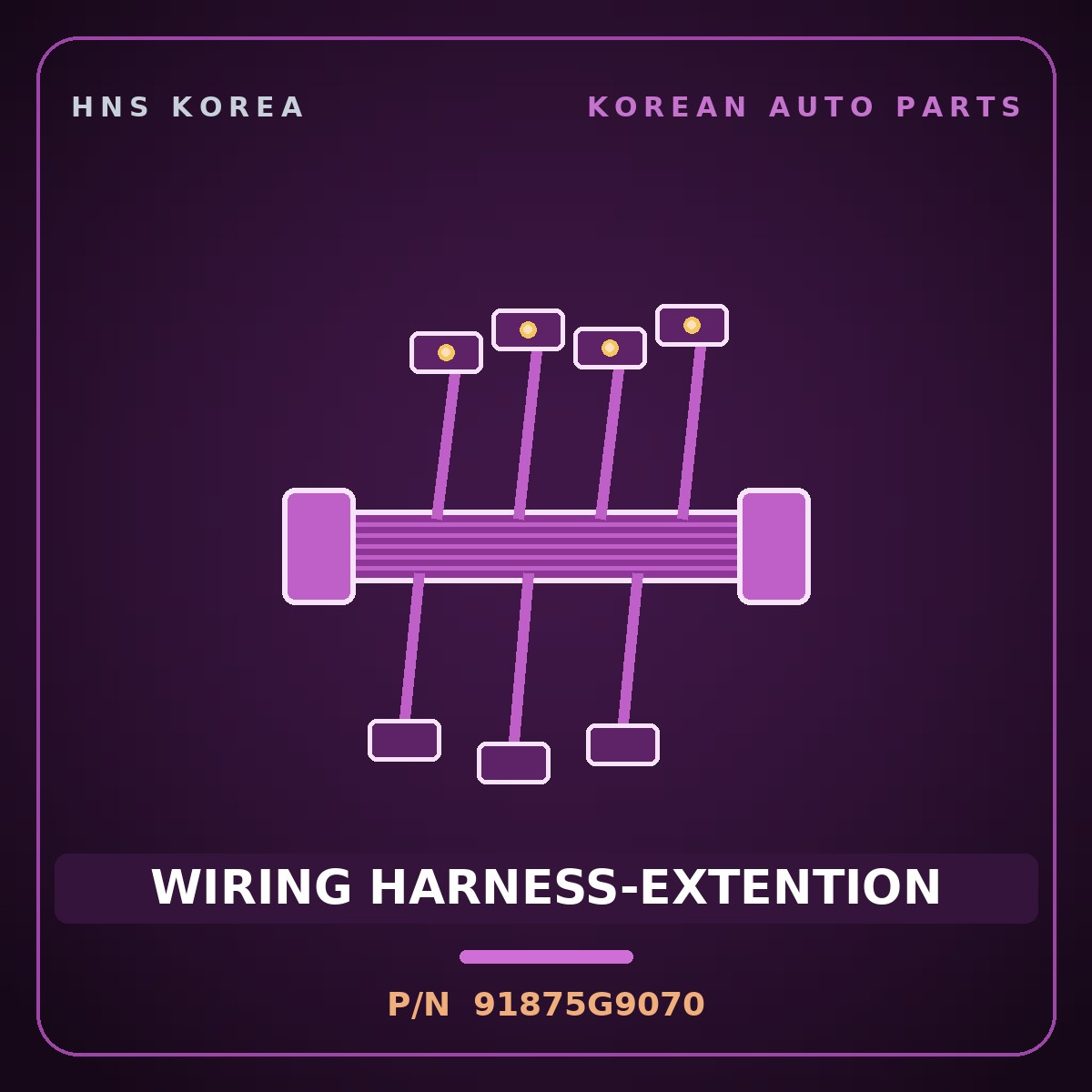 Genuine Mobis WIRING HARNESS-EXTENTION 91875G9070 for G70 2023 HNS Parts Korea