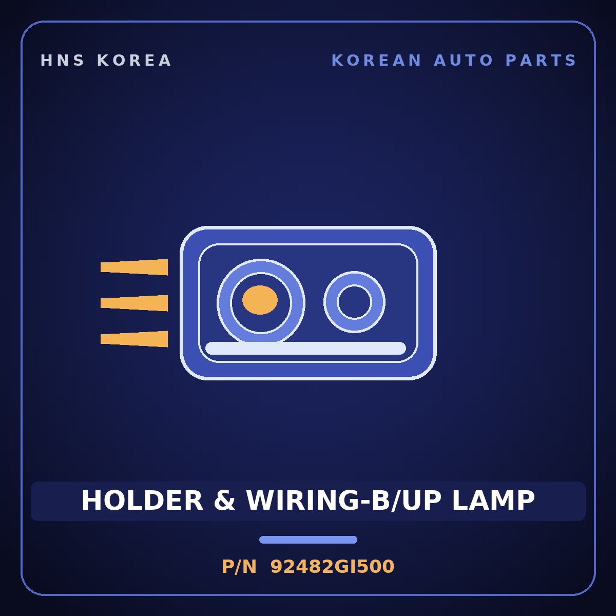 Genuine Mobis HOLDER & WIRING-B/UP LAMP 92482GI500 for Ioniq 5 2024 HNS Parts Korea