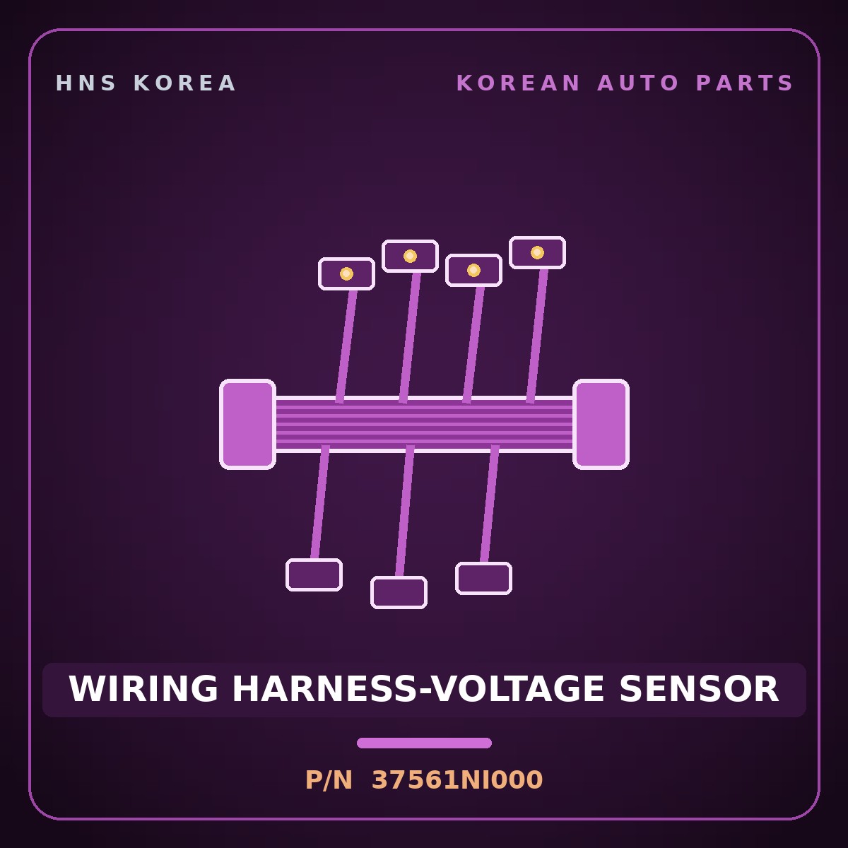 Genuine Mobis WIRING HARNESS-VOLTAGE SENSOR 37561NI000 for Ioniq 5 2024 HNS Parts Korea