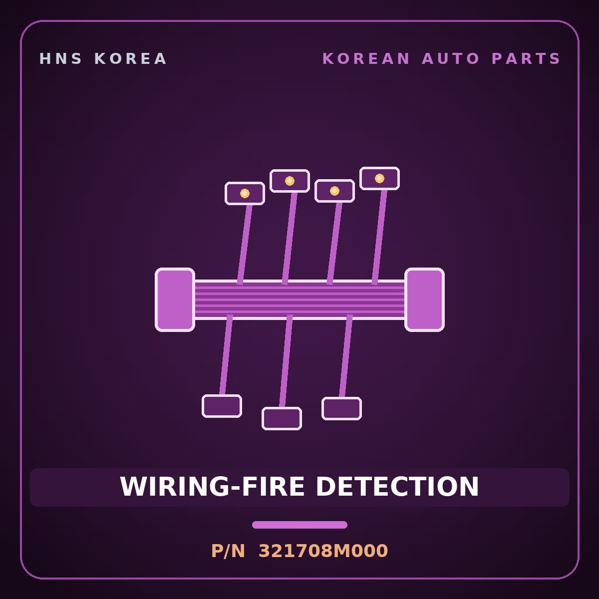 Genuine Mobis WIRING-FIRE DETECTION 321708M000 for Elec City 2019 HNS Parts Korea