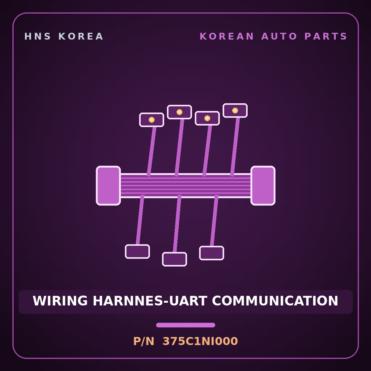 Genuine Mobis WIRING HARNNES-UART COMMUNICATION 375C1NI000 for Ioniq 5 2024 HNS Parts Korea