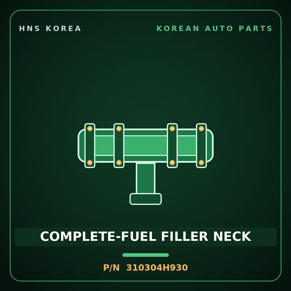 Genuine Mobis COMPLETE-FUEL FILLER NECK 310304H930 for Grand Starex 2015 HNS Parts Korea