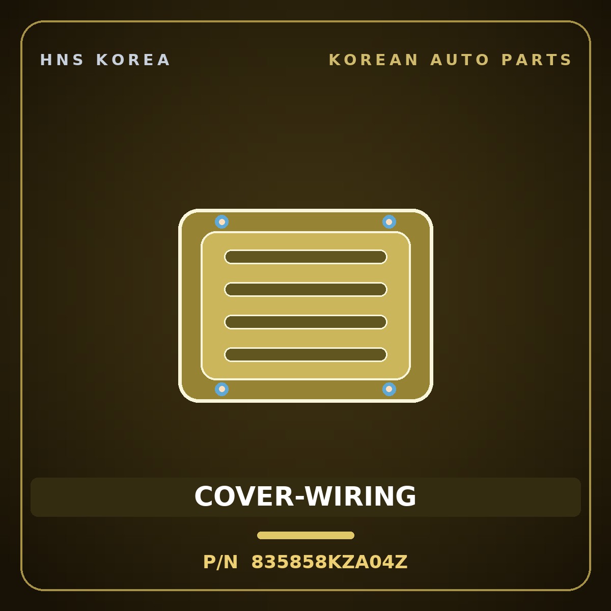 Genuine Mobis COVER-WIRING 835858KZA04Z for Elec City 2019 HNS Parts Korea