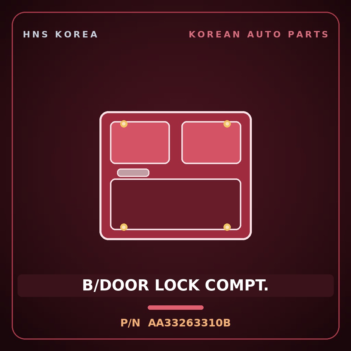 Genuine Mobis B/DOOR LOCK COMPT. AA33263310B for Retona 1999 HNS Parts Korea