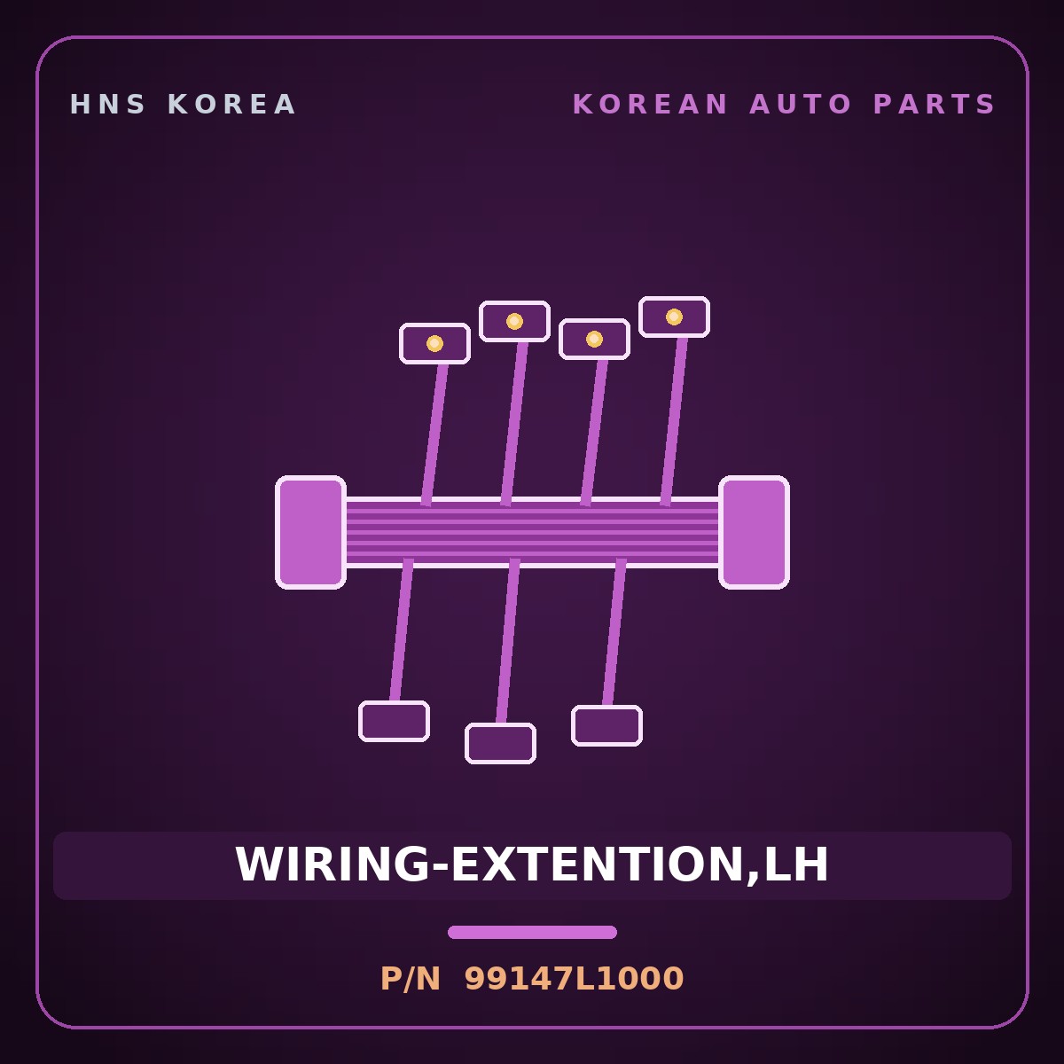 Genuine Mobis WIRING-EXTENTION,LH 99147L1000 for Sonata 2019 HNS Parts Korea