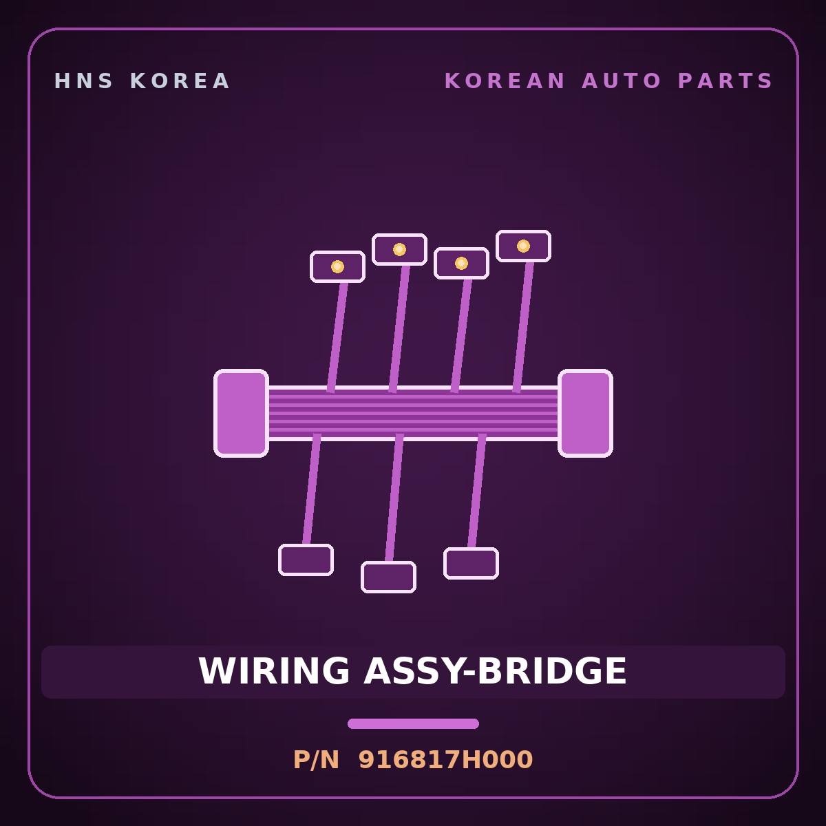 Genuine Mobis WIRING ASSY-BRIDGE 916817H000 for 11-Ton Truck 2000 HNS Parts Korea