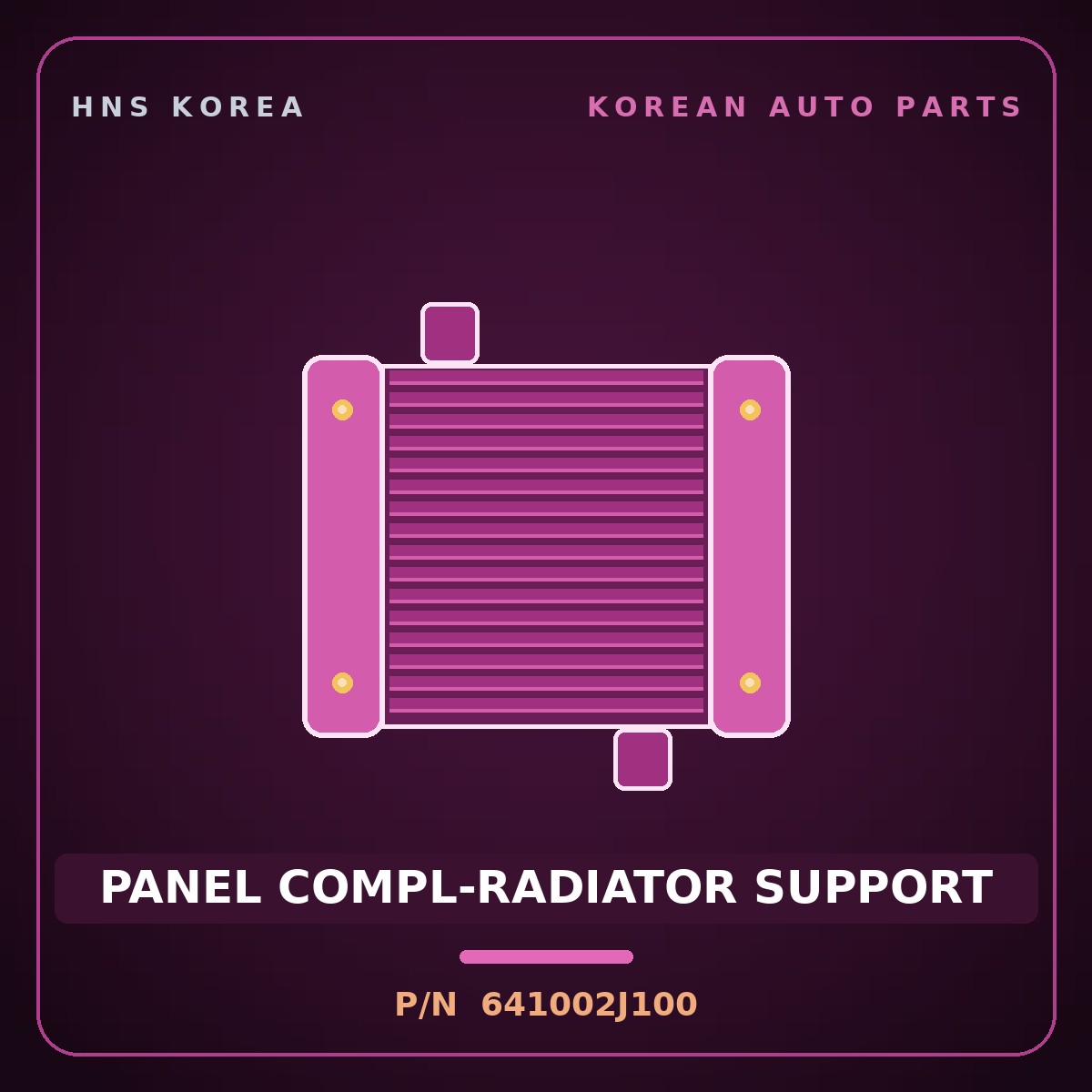Genuine Mobis PANEL COMPL-RADIATOR SUPPORT 641002J100 for Mohave 2007 HNS Parts Korea