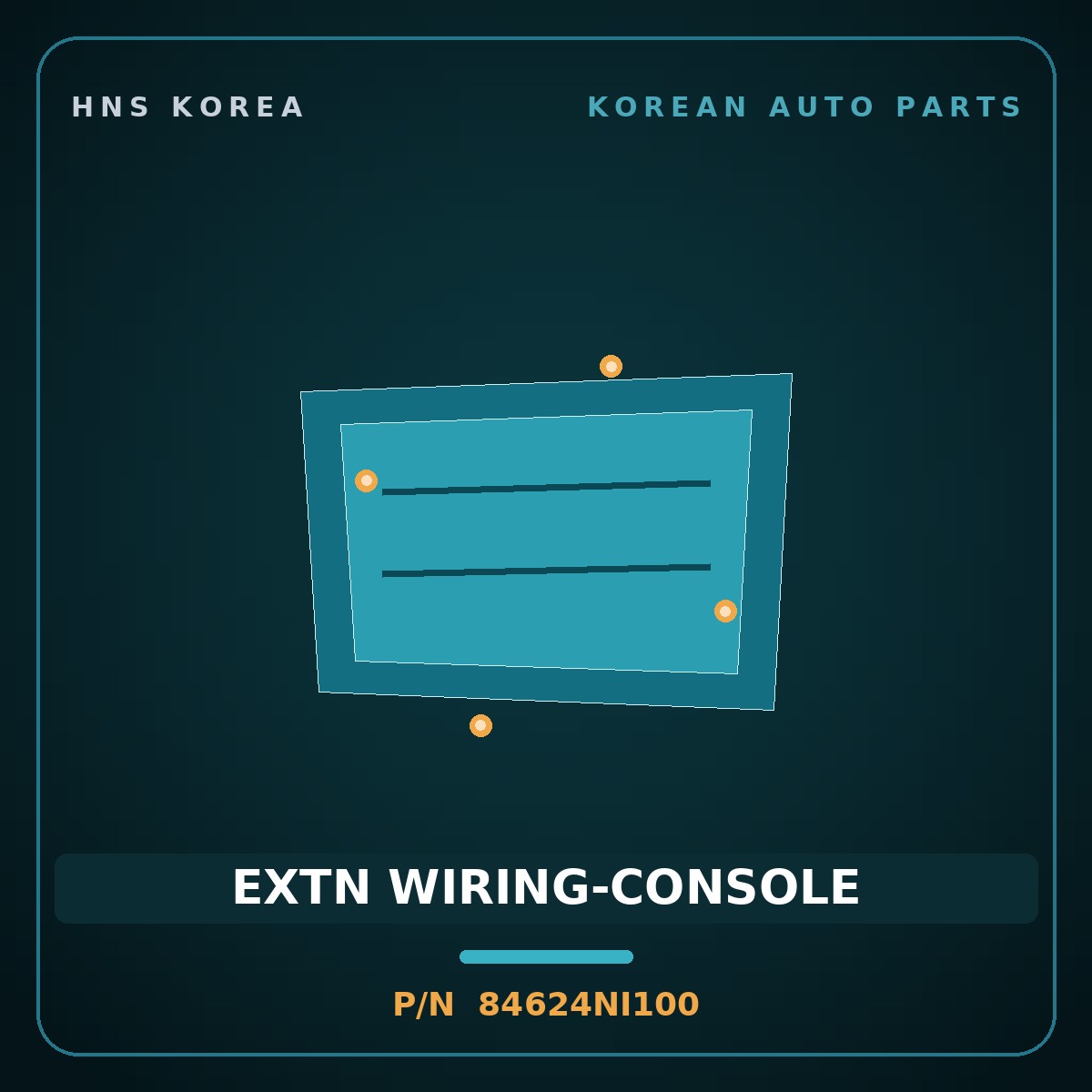 Genuine Mobis EXTN WIRING-CONSOLE 84624NI100 for Ioniq 5 2024 HNS Parts Korea