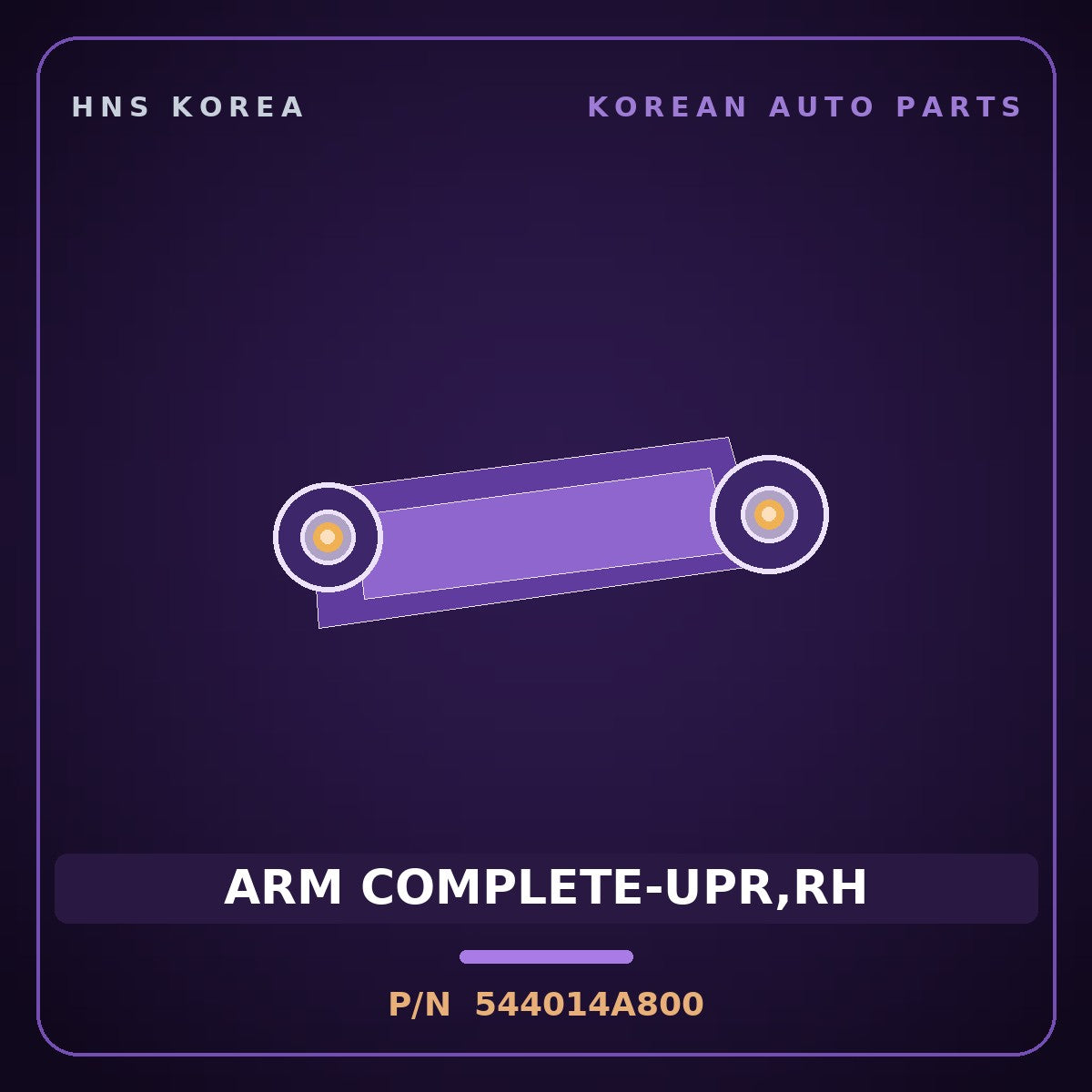 Genuine Mobis ARM COMPLETE-UPR,RH 544014A800 for Grand Starex 1997 HNS Parts Korea