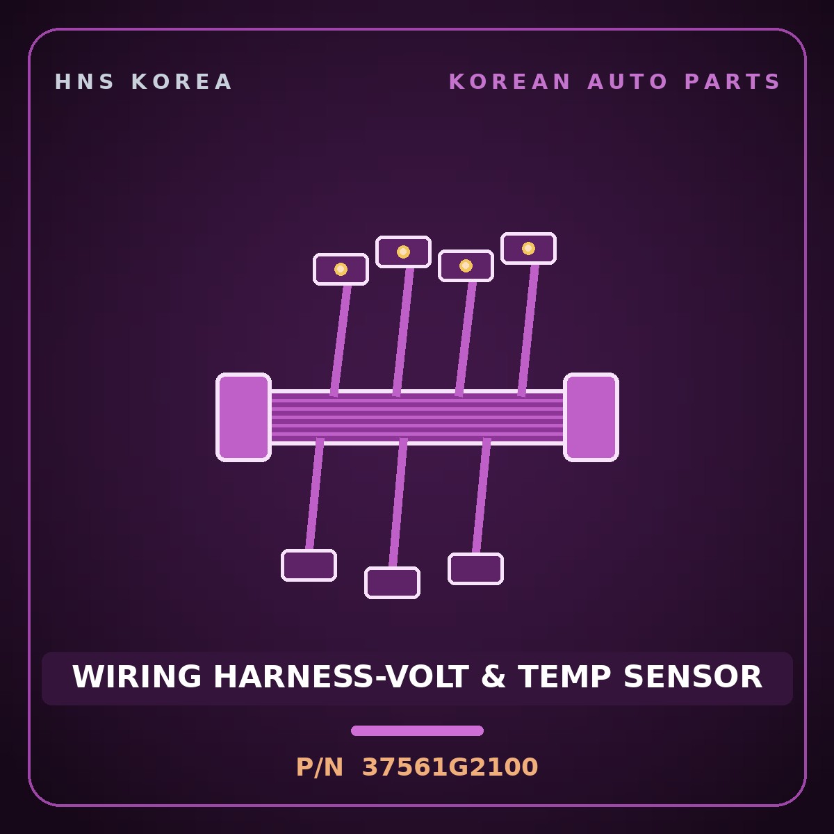 Genuine Mobis WIRING HARNESS-VOLT & TEMP SENSOR 37561G2100 for IONIQ 2016 HNS Parts Korea