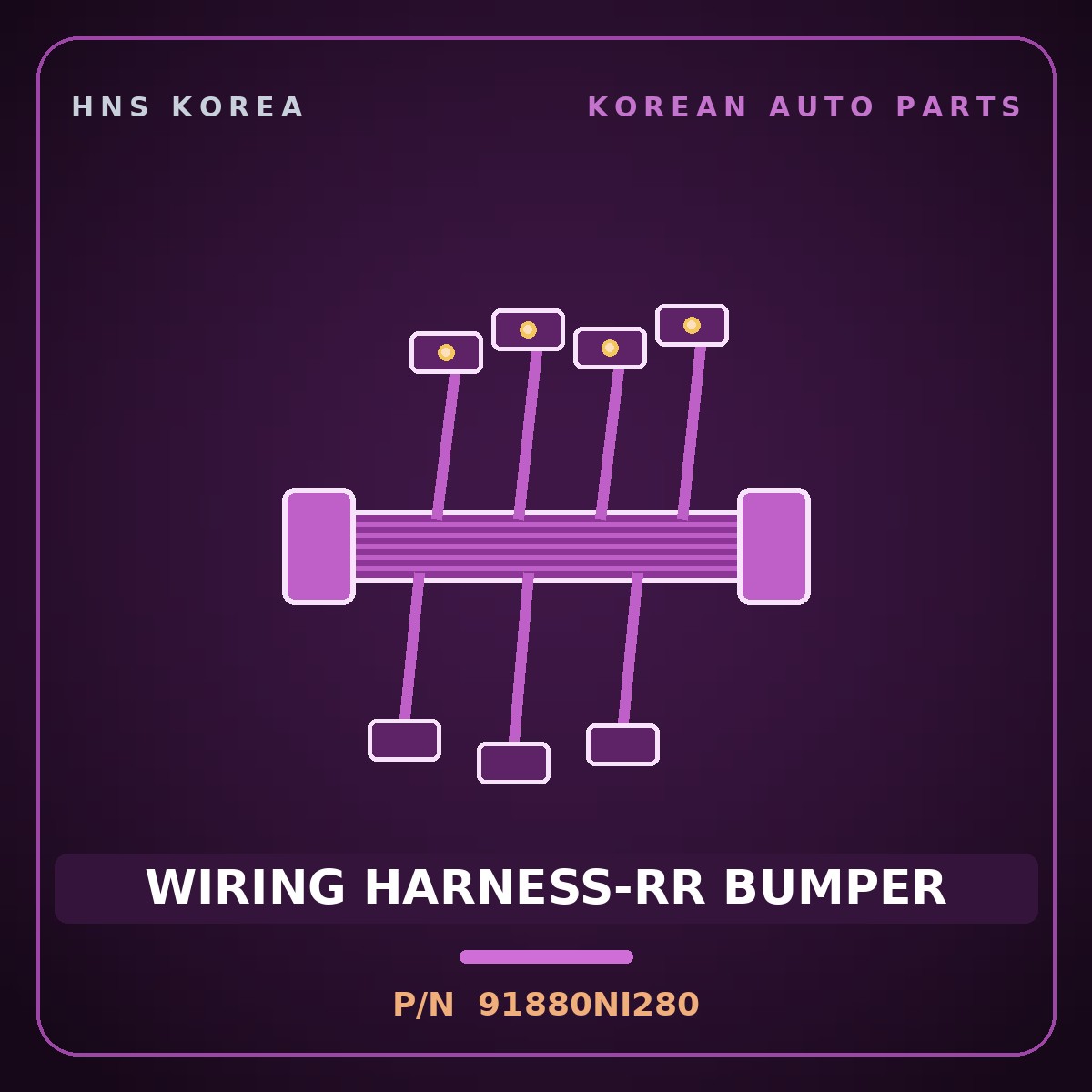 Genuine Mobis WIRING HARNESS-RR BUMPER 91880NI280 for Ioniq 5 2024 HNS Parts Korea