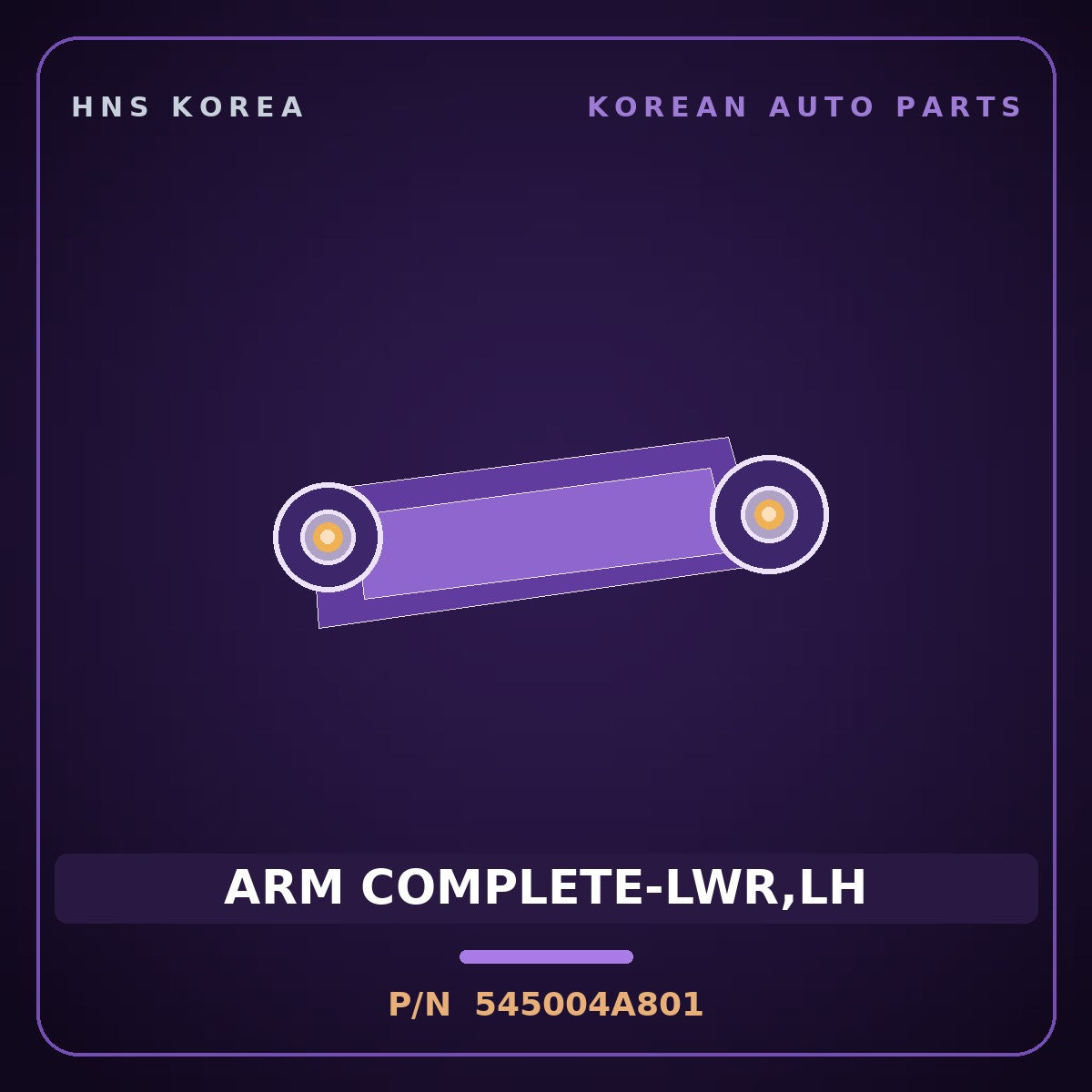 Genuine Mobis ARM COMPLETE-LWR,LH 545004A801 for Grand Starex 1997 HNS Parts Korea