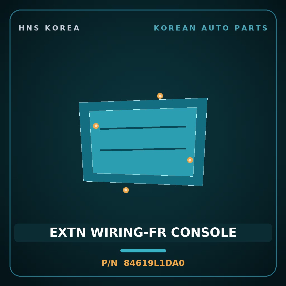 Genuine Mobis EXTN WIRING-FR CONSOLE 84619L1DA0 for Sonata 2023 HNS Parts Korea