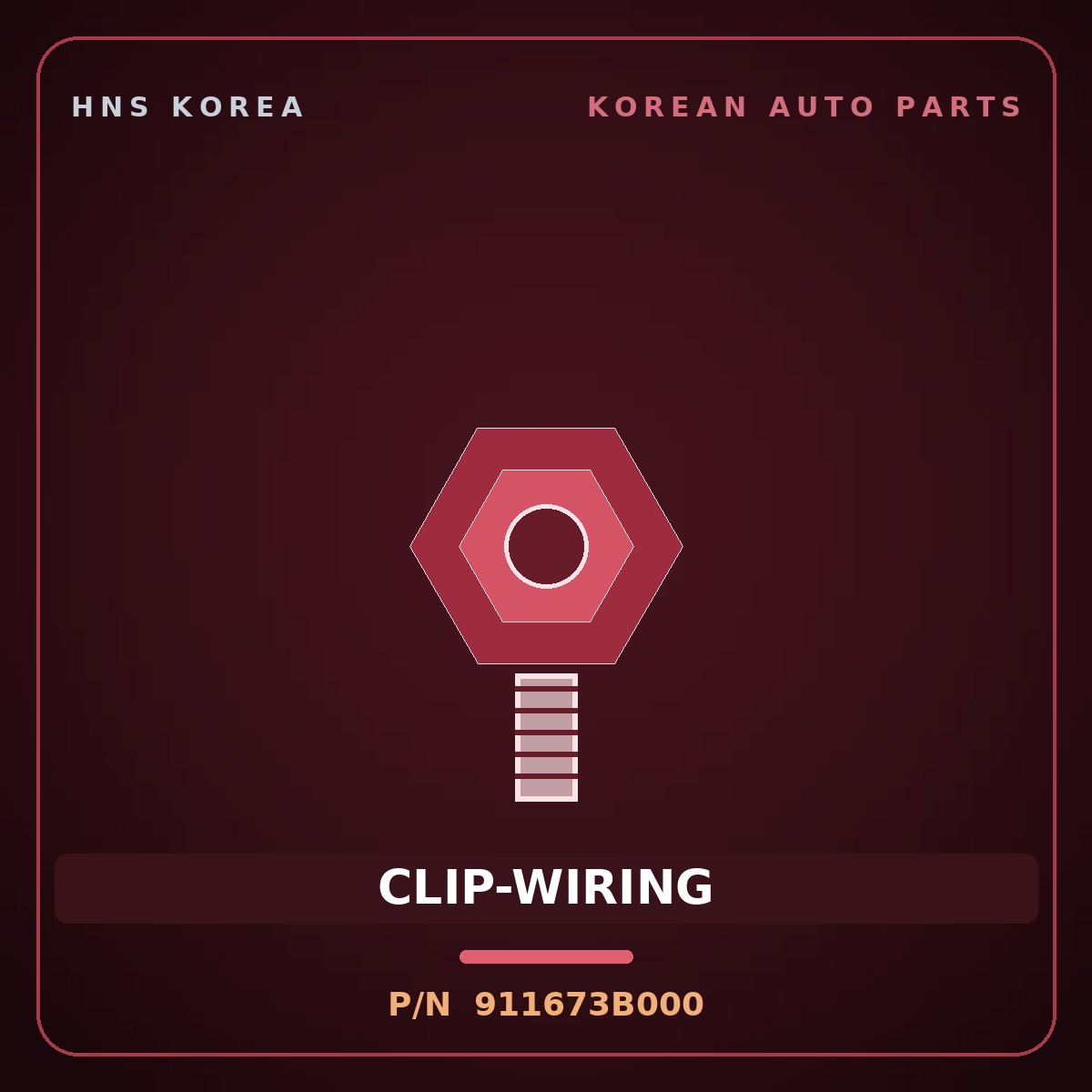 Genuine Mobis CLIP-WIRING 911673B000 for Genesis GV70 2021 HNS Parts Korea
