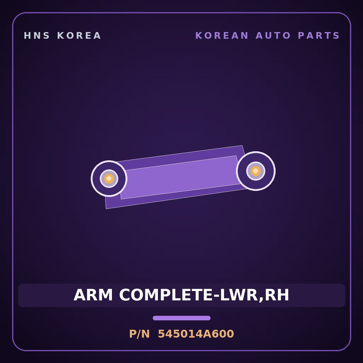 Genuine Mobis ARM COMPLETE-LWR,RH 545014A600 for Starex 2004 HNS Parts Korea