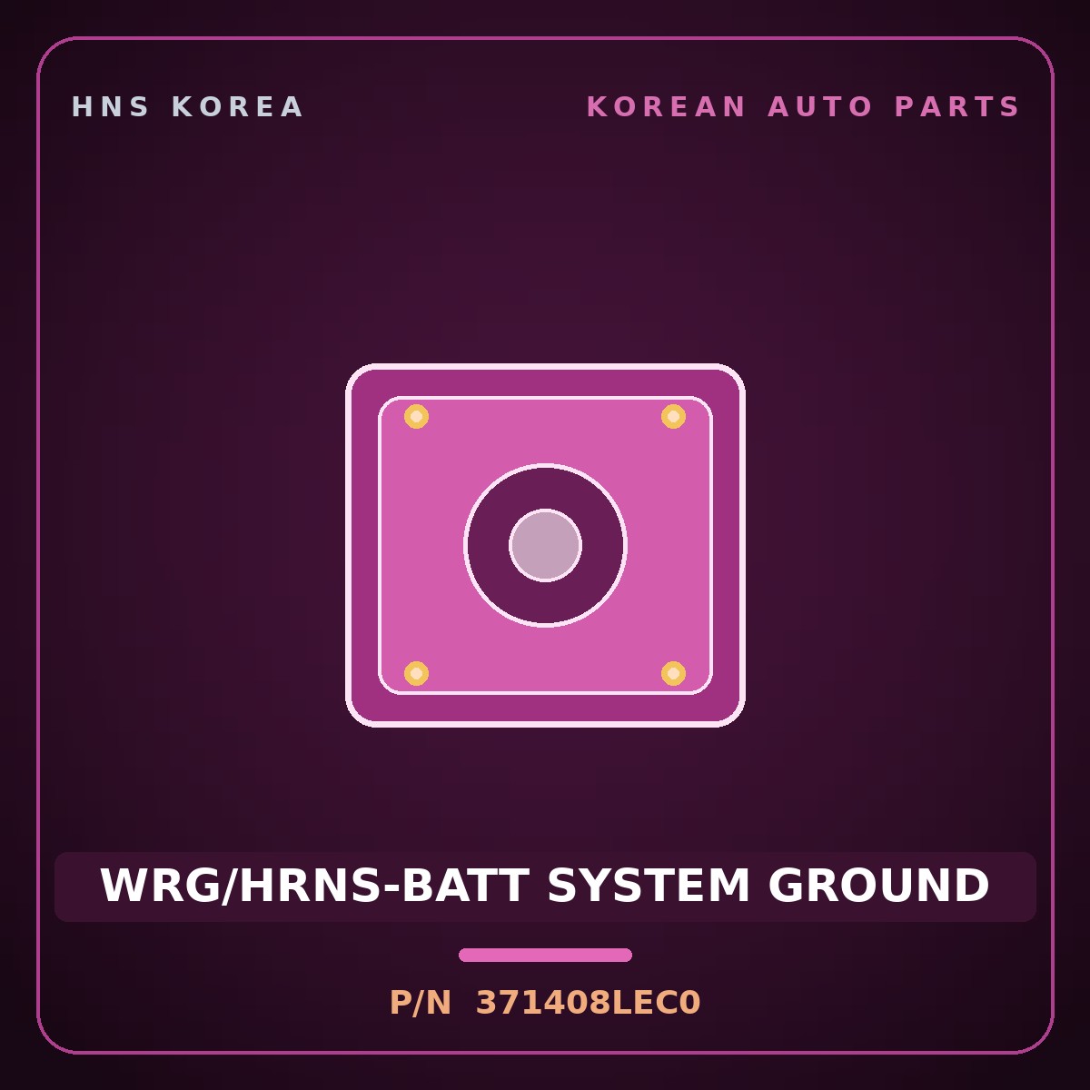 Genuine Mobis WRG/HRNS-BATT SYSTEM GROUND 371408LEC0 for Elec City 2020 HNS Parts Korea