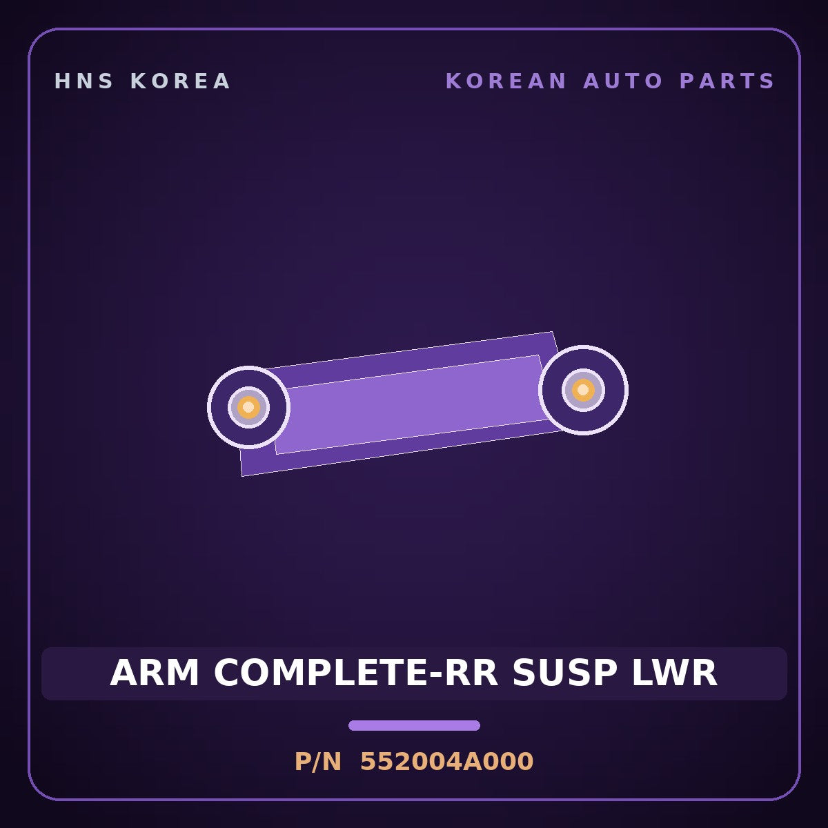 Genuine Mobis ARM COMPLETE-RR SUSP LWR 552004A000 for Grand Starex 1997 HNS Parts Korea