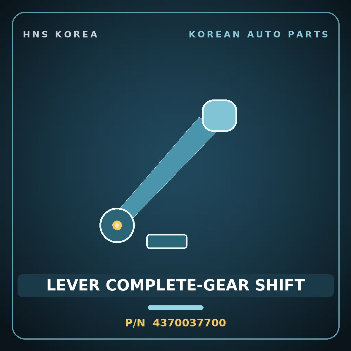Genuine Mobis LEVER COMPLETE-GEAR SHIFT 4370037700 for Dynasty 1992 HNS Parts Korea