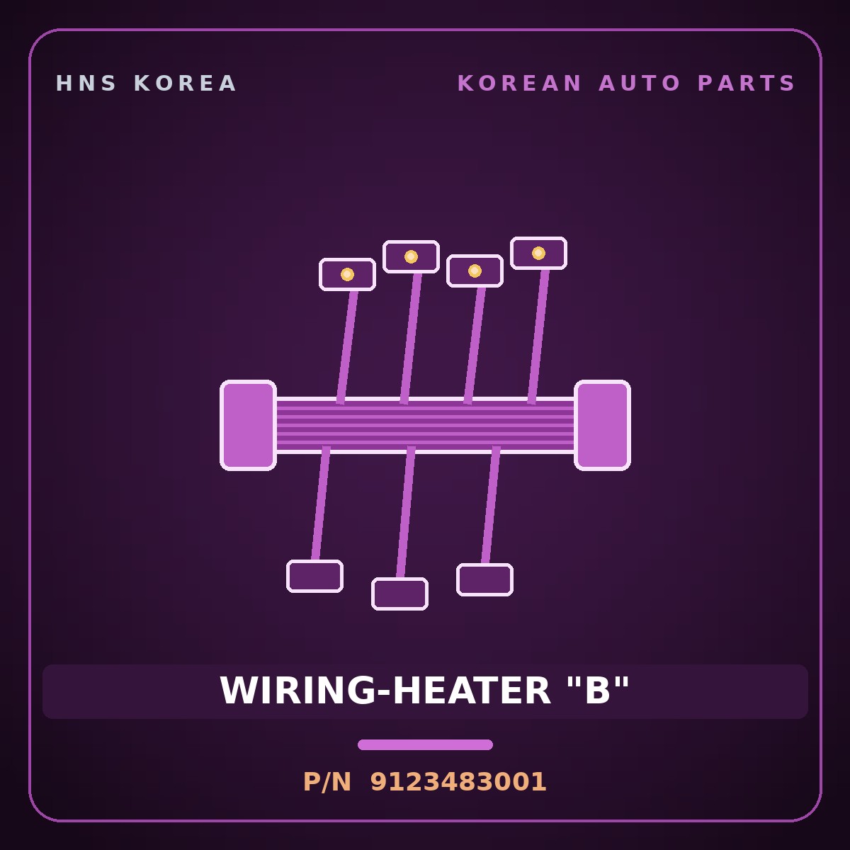 Genuine Mobis WIRING-HEATER "B" 9123483001 for 11-Ton Truck 1995 HNS Parts Korea