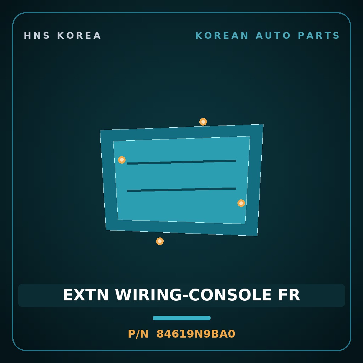 Genuine Mobis EXTN WIRING-CONSOLE FR 84619N9BA0 for Tucson 2024 HNS Parts Korea