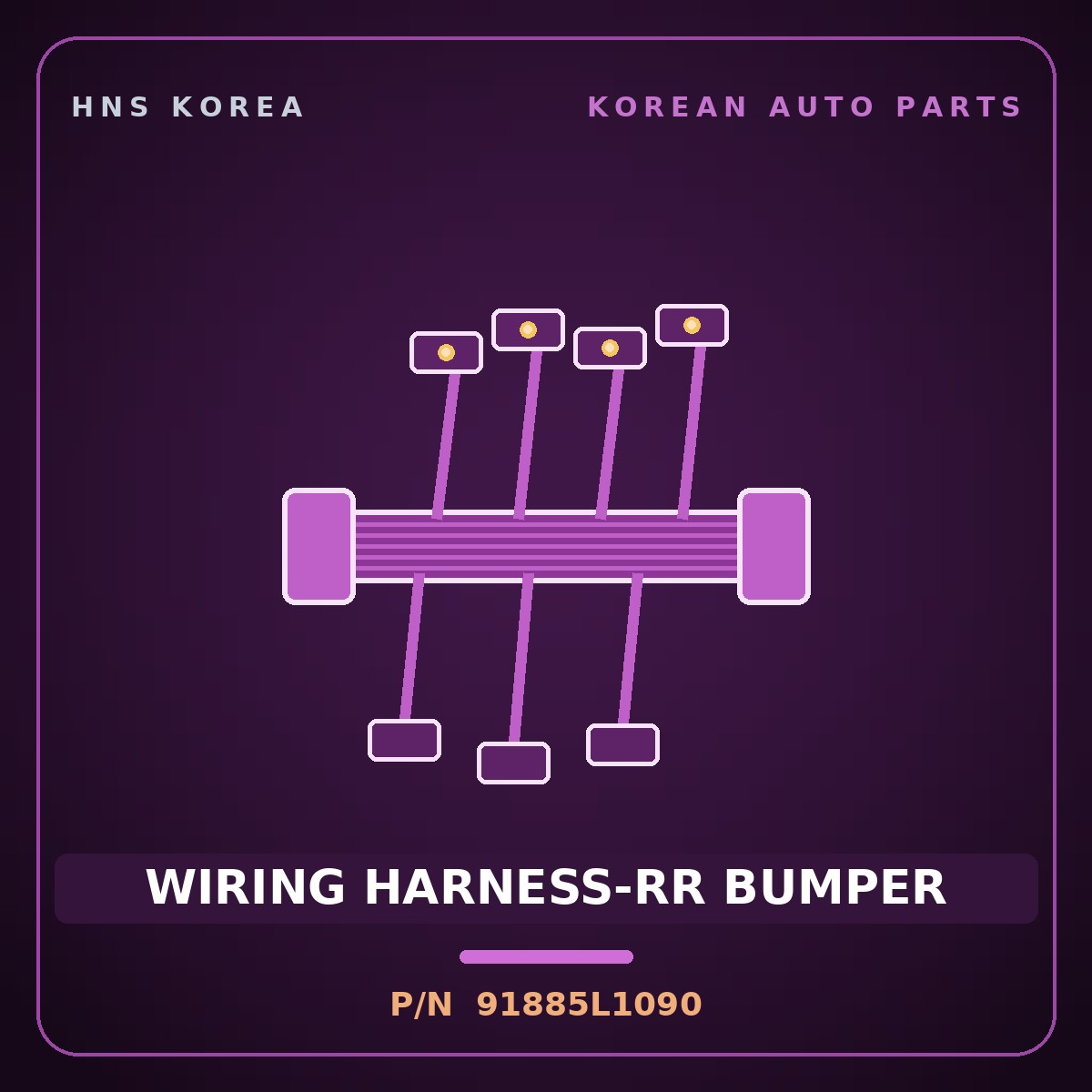 Genuine Mobis WIRING HARNESS-RR BUMPER 91885L1090 for Sonata 2023 HNS Parts Korea