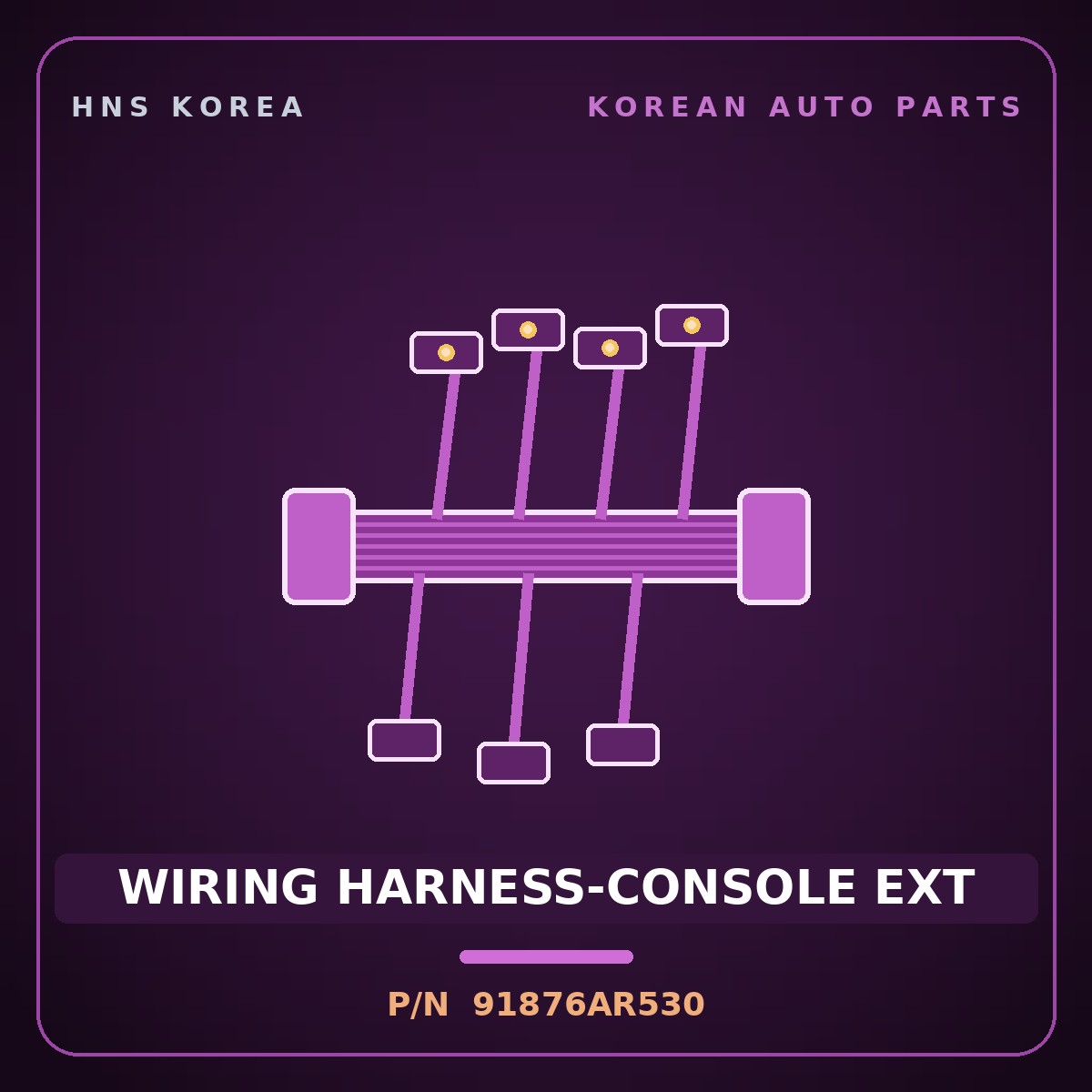 Genuine Mobis WIRING HARNESS-CONSOLE EXT 91876AR530 for Genesis GV70 2021 HNS Parts Korea