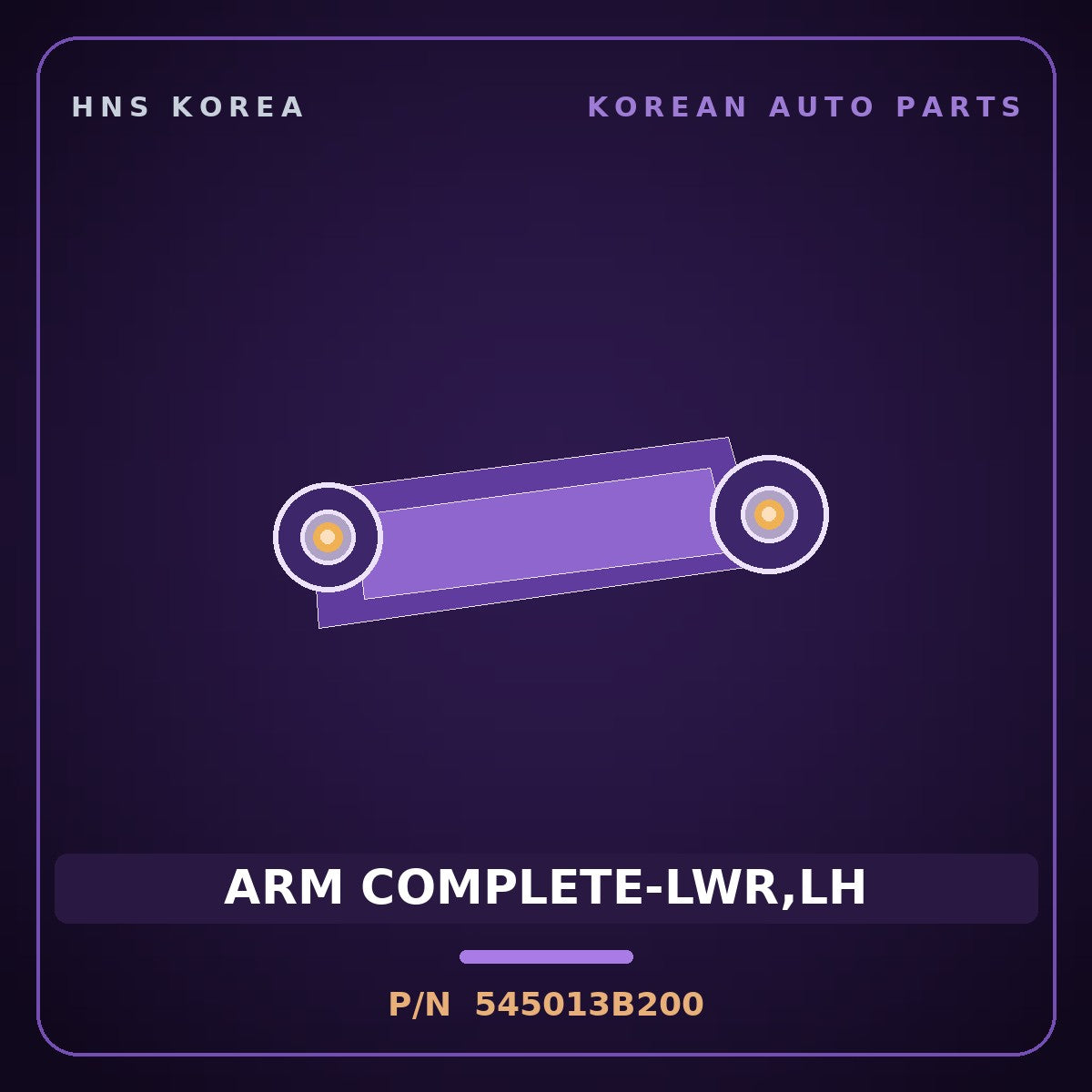 Genuine Mobis ARM COMPLETE-LWR,LH 545013B200 for Equus 2006 HNS Parts Korea