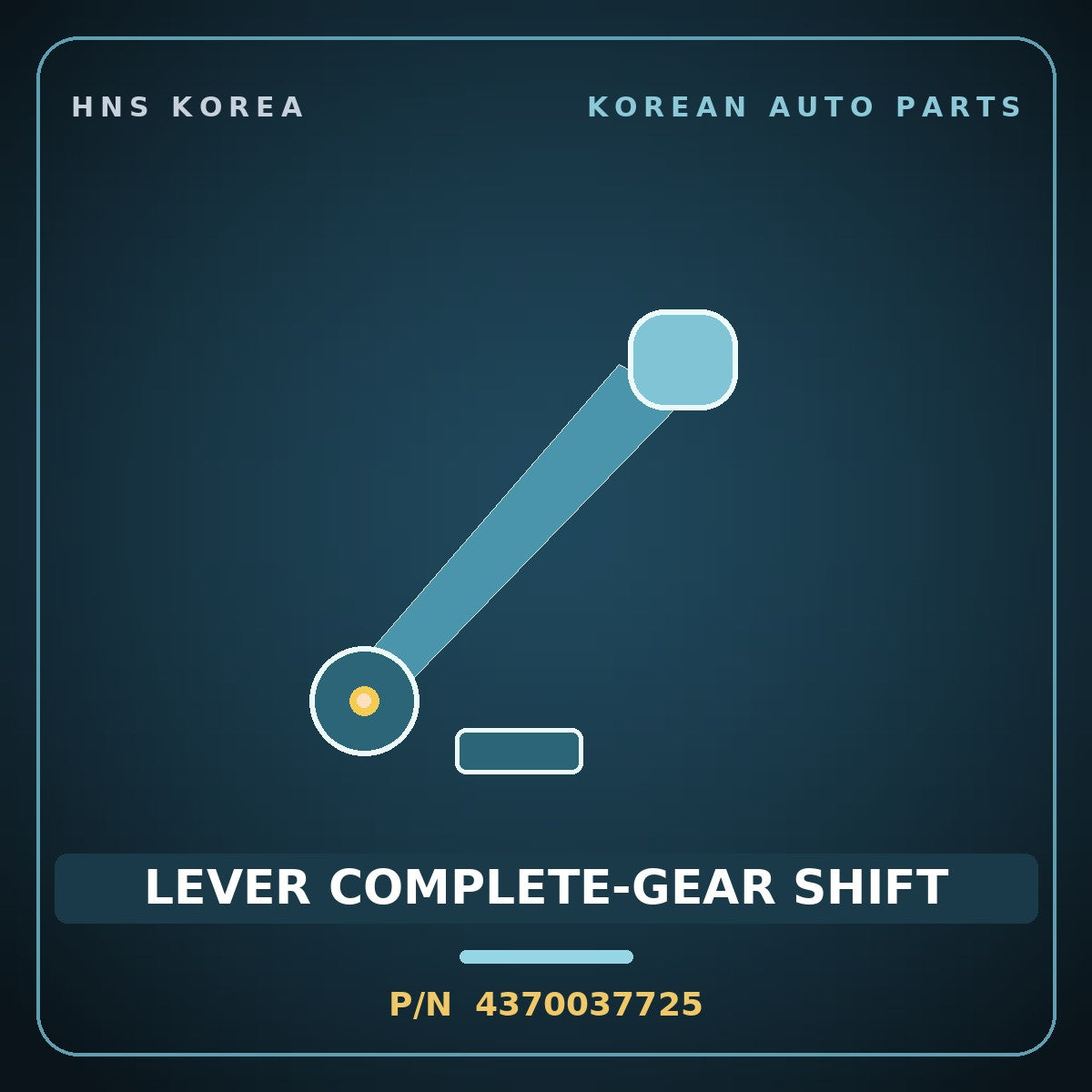 Genuine Mobis LEVER COMPLETE-GEAR SHIFT 4370037725 for Dynasty 1992 HNS Parts Korea