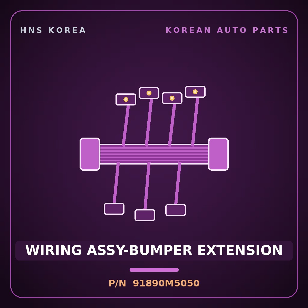Genuine Mobis WIRING ASSY-BUMPER EXTENSION 91890M5050 for Nexo 2018 HNS Parts Korea