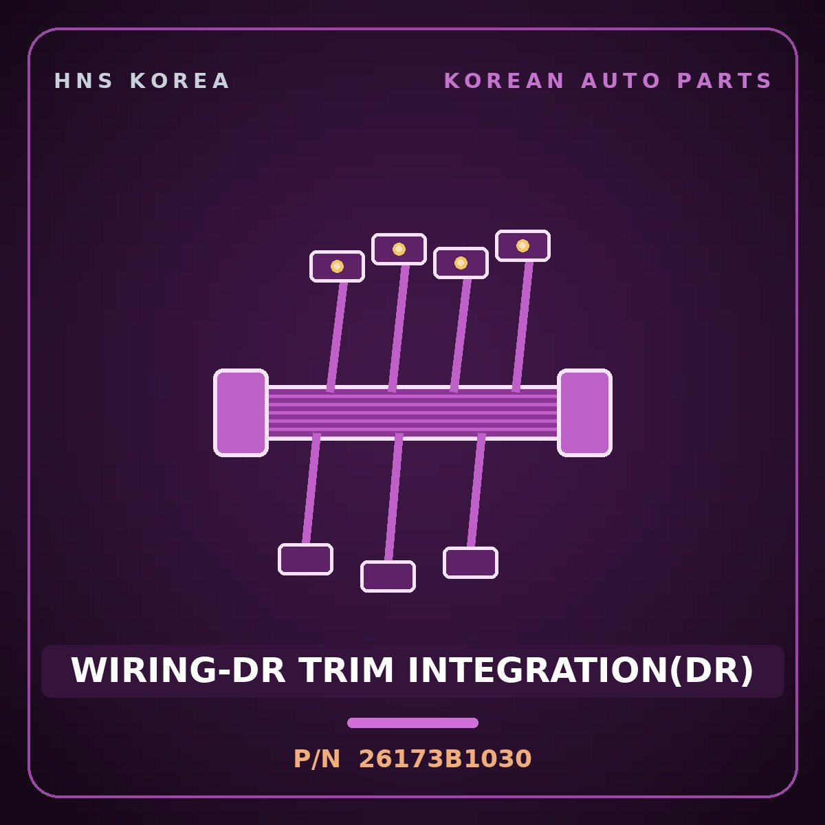 Genuine Mobis WIRING-DR TRIM INTEGRATION(DR) 26173B1030 for Genesis 2014 HNS Parts Korea