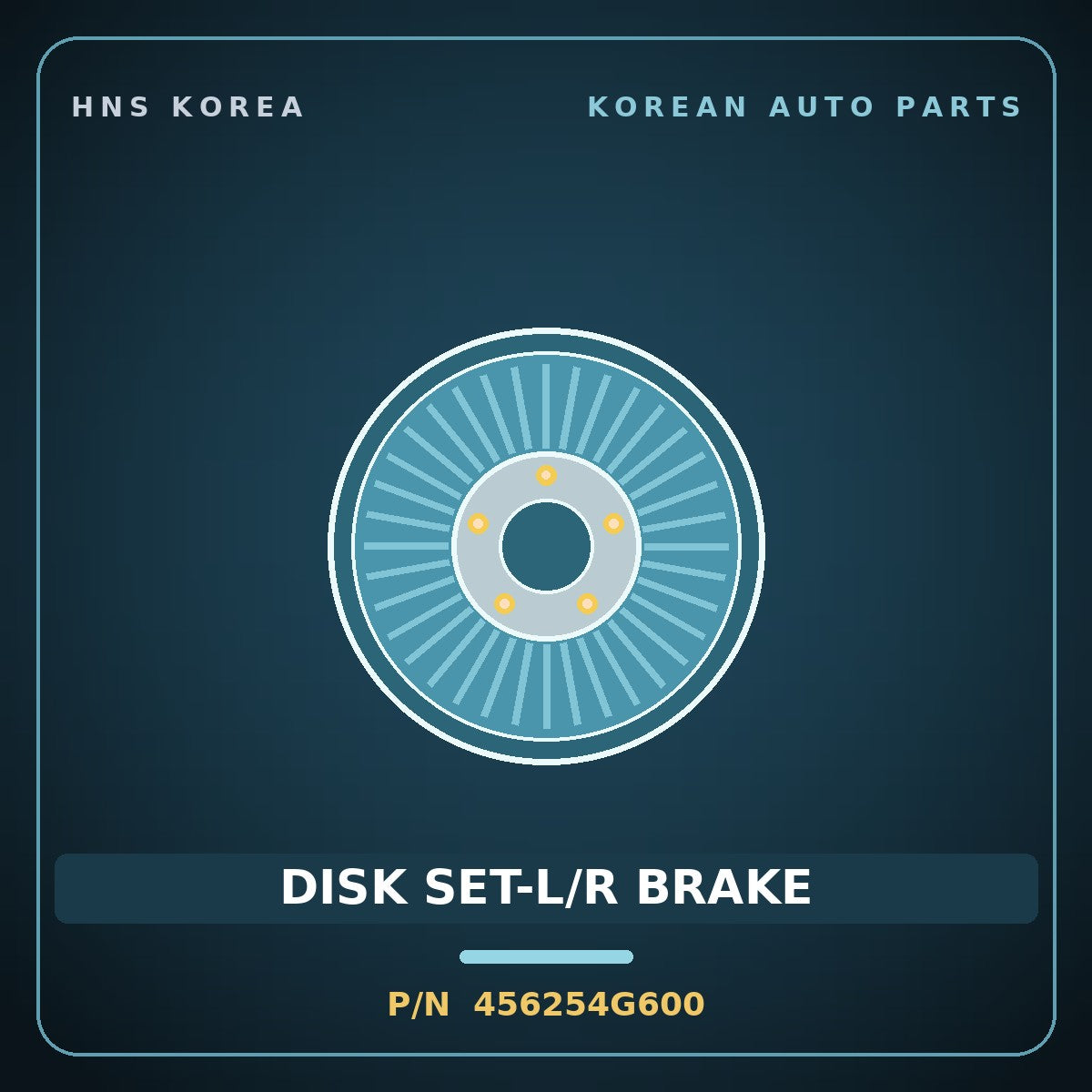 Genuine Mobis DISK SET-L/R BRAKE 456254G600 for Grandeur 2019 HNS Parts Korea