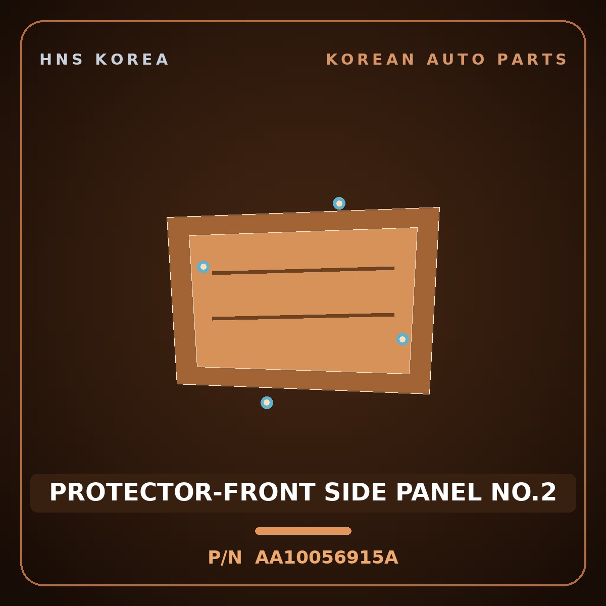 Genuine Mobis PROTECTOR-FRONT SIDE PANEL NO.2 AA10056915A for Towner 2000 HNS Parts Korea
