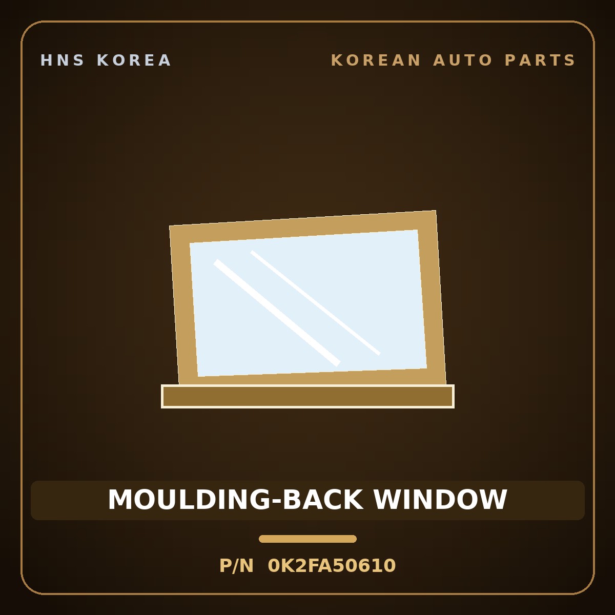 Genuine Mobis MOULDING-BACK WINDOW 0K2FA50610 for Carens 2002 HNS Parts Korea