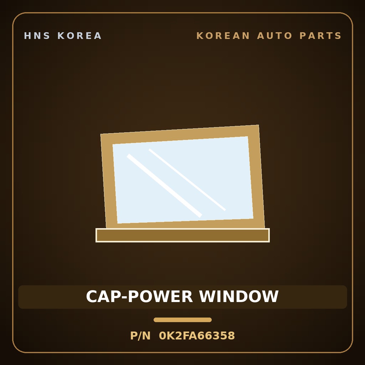 Genuine Mobis CAP-POWER WINDOW 0K2FA66358 for Carens 2002 HNS Parts Korea