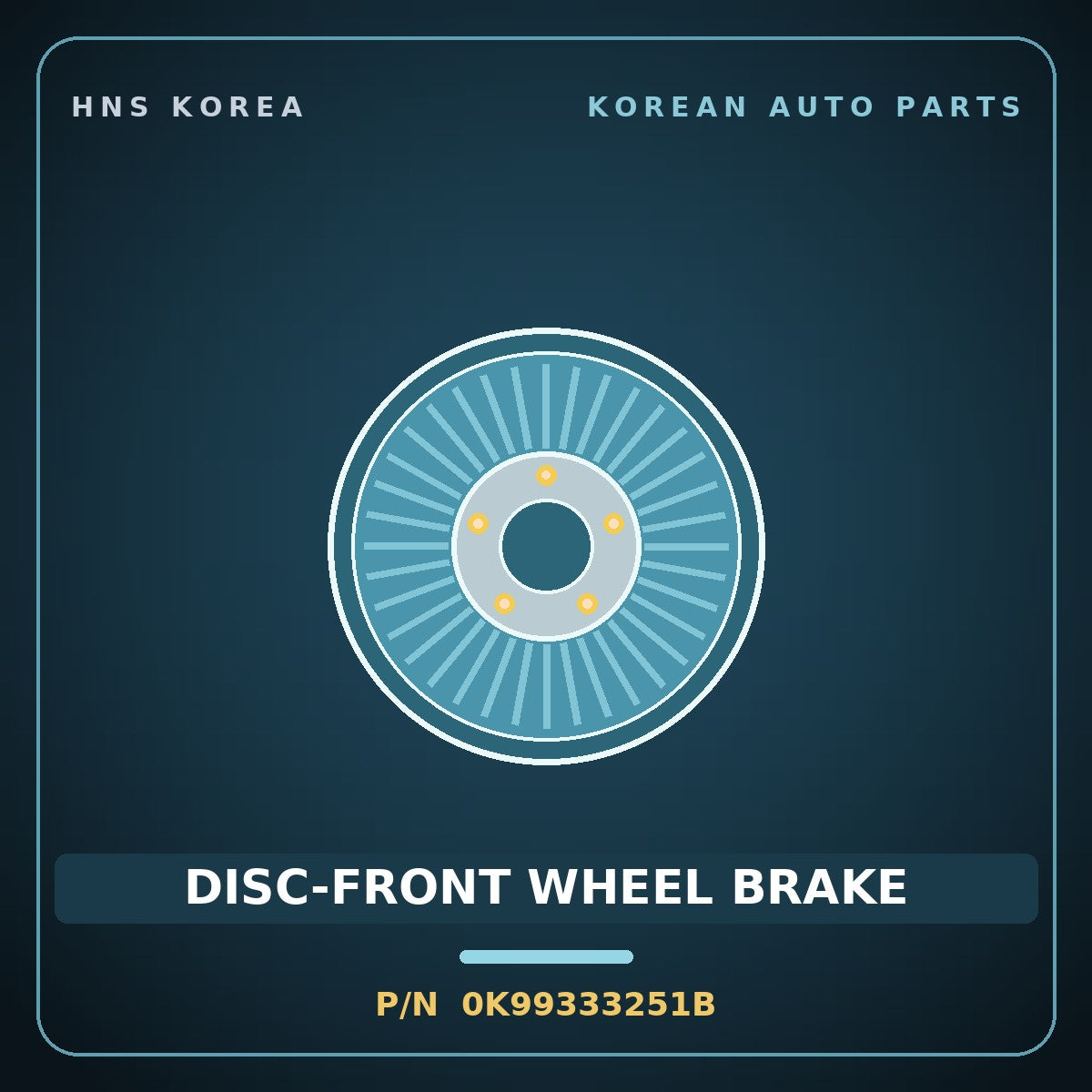 Genuine Mobis DISC-FRONT WHEEL BRAKE 0K99333251B for Potentia 1997 HNS Parts Korea