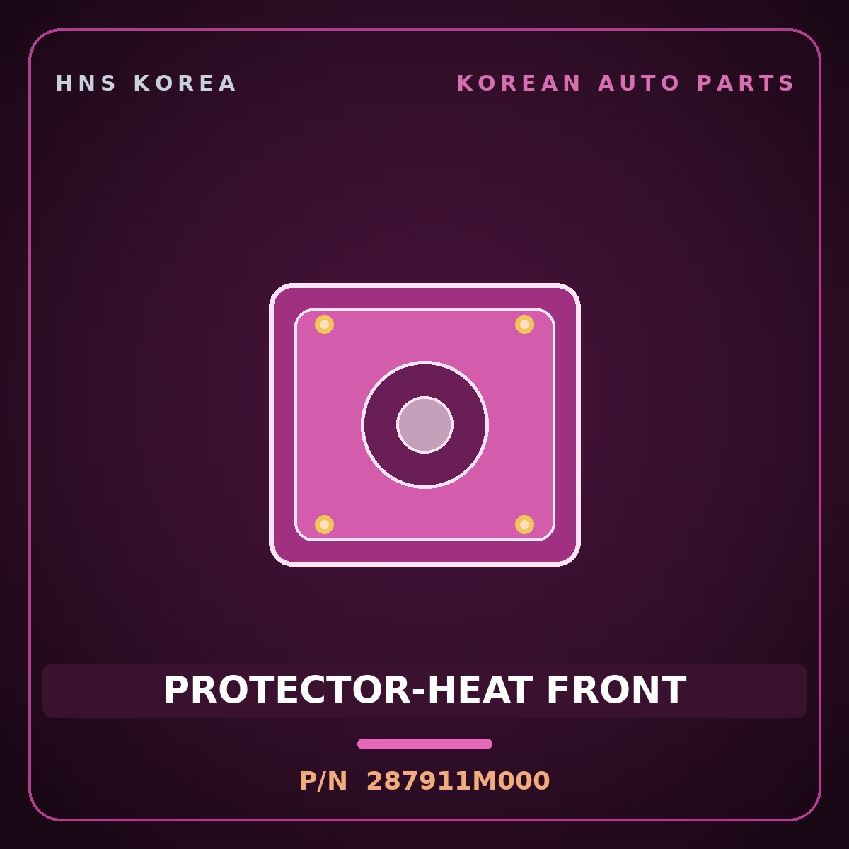 Genuine Mobis PROTECTOR-HEAT FRONT 287911M000 for Forte 2008 HNS Parts Korea